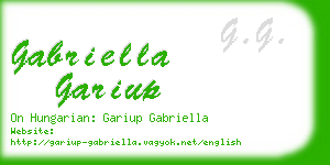gabriella gariup business card